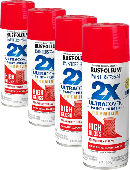 Rust-Oleum 334029 Painter's Touch 2X Ultra Cover Spray Paint, 12 oz, Gloss Clear - Colors B