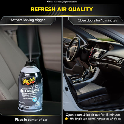 Meguiar’s Whole Car Air Refresher Odor Eliminator, Summer Breeze, 2 Oz— Car Air Freshener For Commuters, Detailers; Mist Refreshes Cabin For Sedan, Suv, Truck, Van