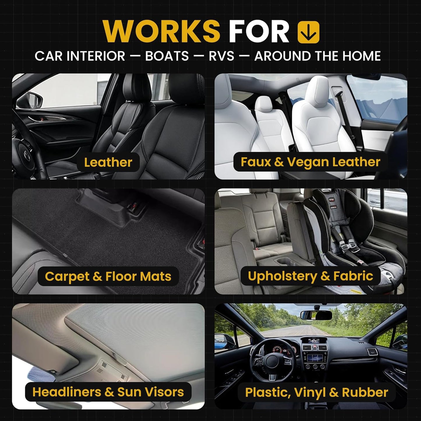 CAR Guys Super Cleaner | Interior Car Cleaner for Tough Stains | Stain Remover for Car Seats, Carpet, Upholstery, & Leather | 18 Oz Kit with Microfiber Towel
