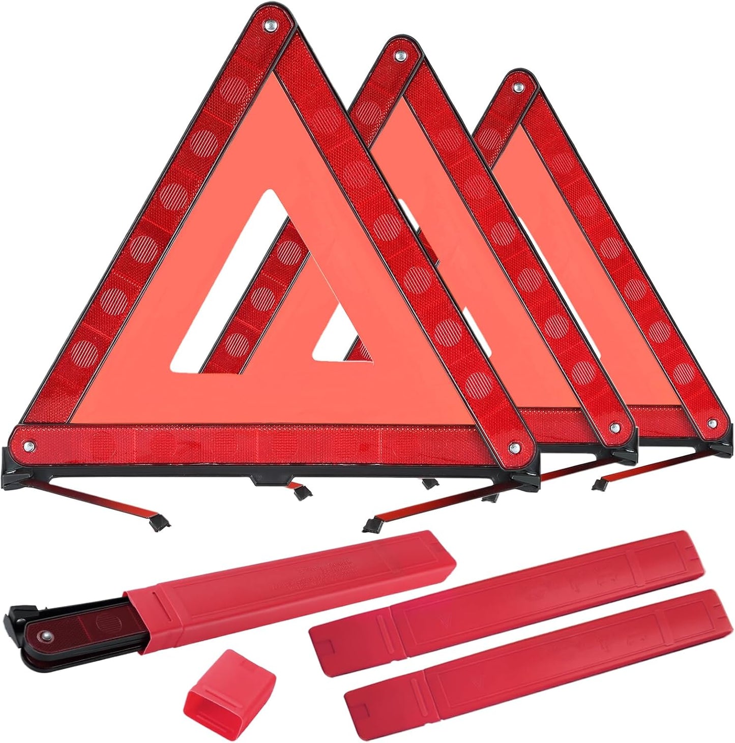 ATPEAM Warning Triangle Kit - 3 Pack Reflective Safety Triangles for Vehicles