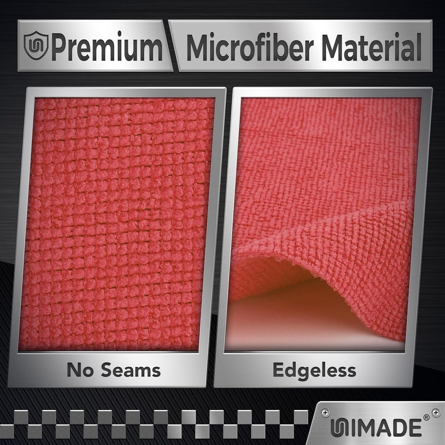 UNIMADE Microfiber Cleaning Cloth, 100 Pack Microfiber Towels for Cars Commercial Grade Work Rags Bulk Detailing Cloth for Automotive Bar Mechanic Restaurant Garage Housekeeping, 11.5"x 11.5", Grey