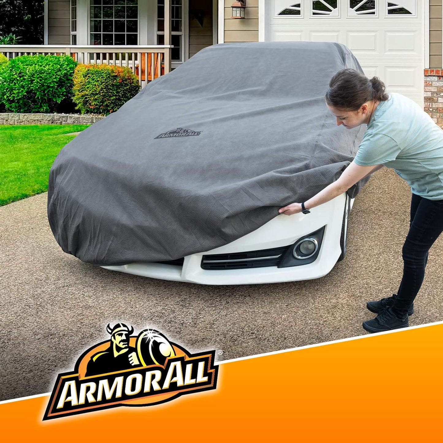 Armor All Heavy Duty Premium All-Weather SUV Car Cover by Season Guard; Max Protection from Sun Rain Wind & Snow for SUV or CUV up to 205" in Length; Indoor & Outdoor Covers; Grey