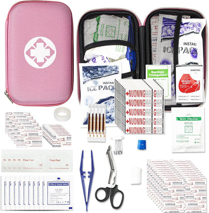 Car First Aid Kits 275Pcs Survival Gear Home Travel Size Small Emergency Kit Tactical Hiking EVA Camping Essentials Backpack Sports Office Boat Urgent Accident