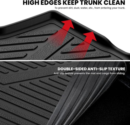 LASFIT Full Set Floor Mats for Honda CR-V 2026 2025 2024 2023 (Gasoline & Hybrid & e:FCEV), All Weather TPE Custom Fit Floor Liners 1st & 2nd Row & Seat Back Mat & Cargo Mat (Upper Position)