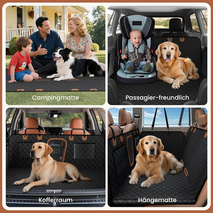 A-Pce 600D Heavy Duty Dog Car Seat Cover for Back Seat, 2026 Upgraded | Hard Bottom Back Seat Extender for Pets- Holds 600lbs, Waterproof Scratch Proof Nonslip Dog Hammock for Cars Trucks and SUVs