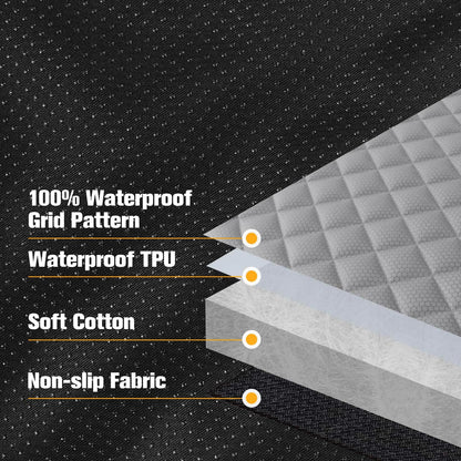 PETICON Waterproof Scratchproof Pet Bench Seat Covers for Cars, SUVs, Nonslip Durable Back Seat Cover for Dogs, 600D Oxford Fabric, Machine Washable