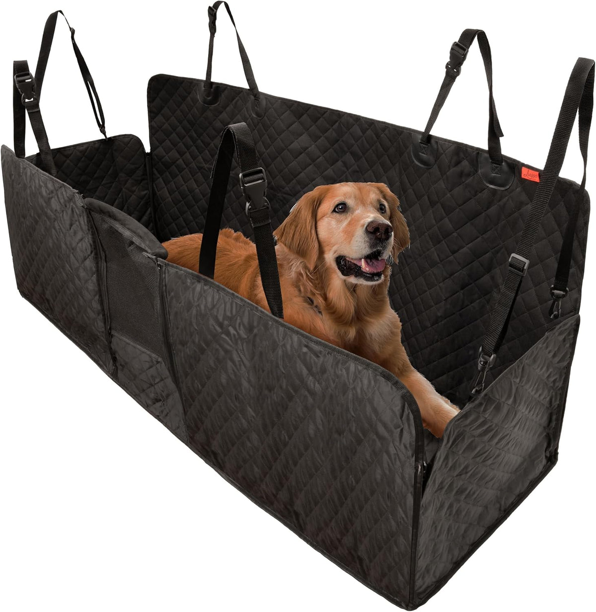 Lusso Gear Dog Car Seat Cover - Waterproof Non-Slip Car Back Seat Protector - Rear Car Seat Cover for Dogs - Universal Fit for Sedans Trucks SUVs - Scratchproof Backseat Car Cover - Machine Washable