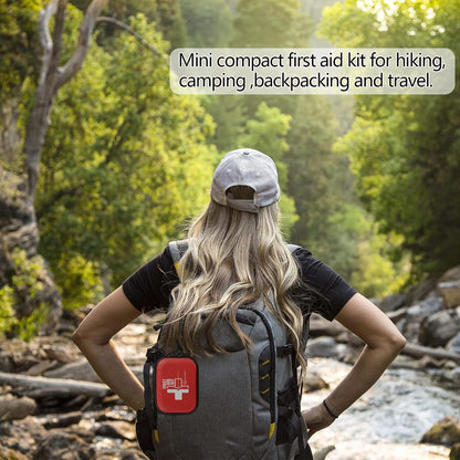 First Aid Kit, Professional Trauma First Aid Kit with Labelled Compartments Molle System for Car, Hiking, Backpacking, Camping, Traveling, and Cycling