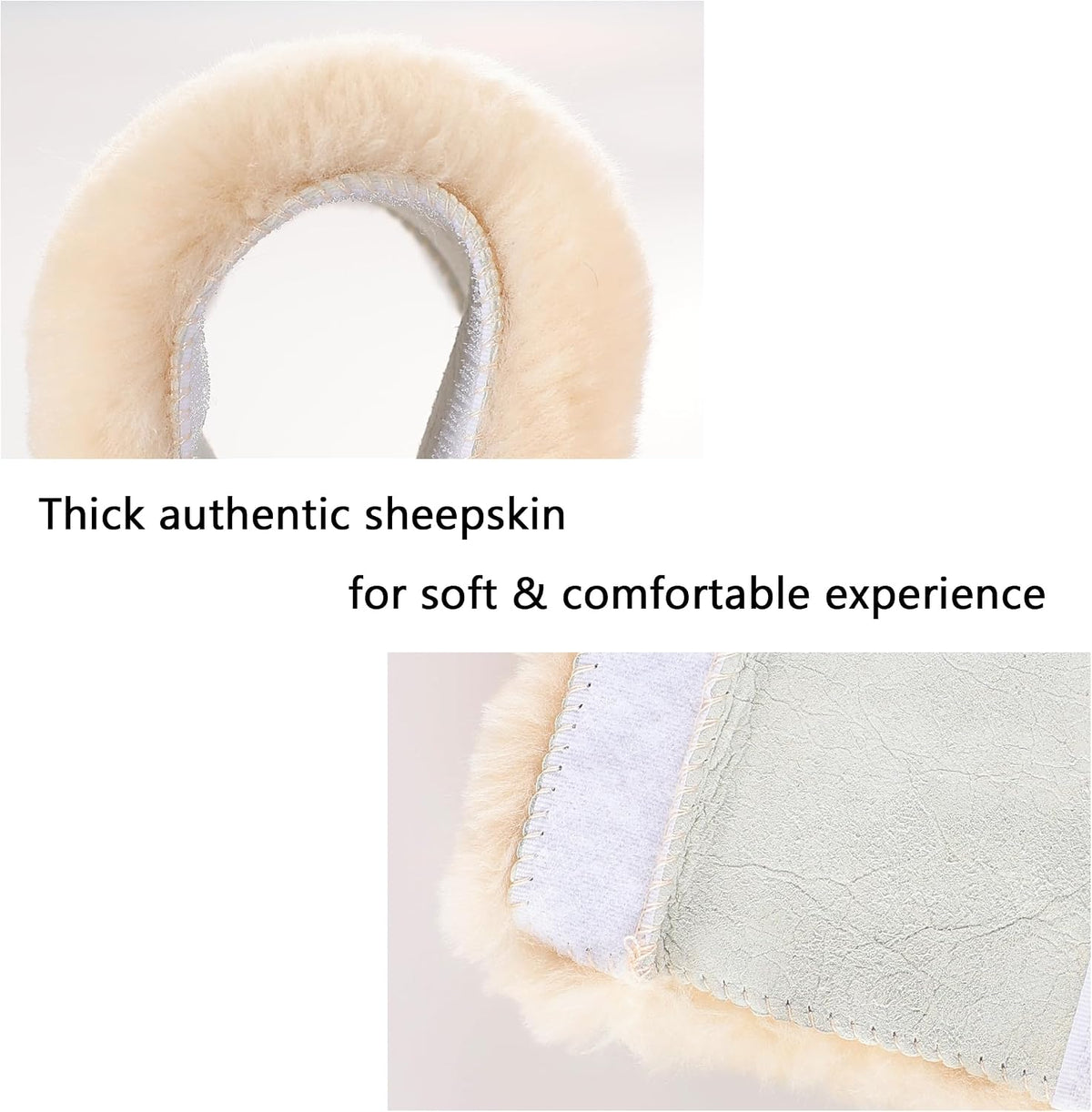 Amooca Soft Faux Fur Universal Fit Seatbelt Cover Car Truck SUV Airplane Seat Belt Shoulder Pad for Carmera Backpack Straps Neck Cushion Protector 2 Pack 10.5in Dark Gray