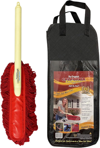 California Car Duster Heritage Car Duster with Plastic Handle and Cotton Mop 86243 Lifts and Removes Dust