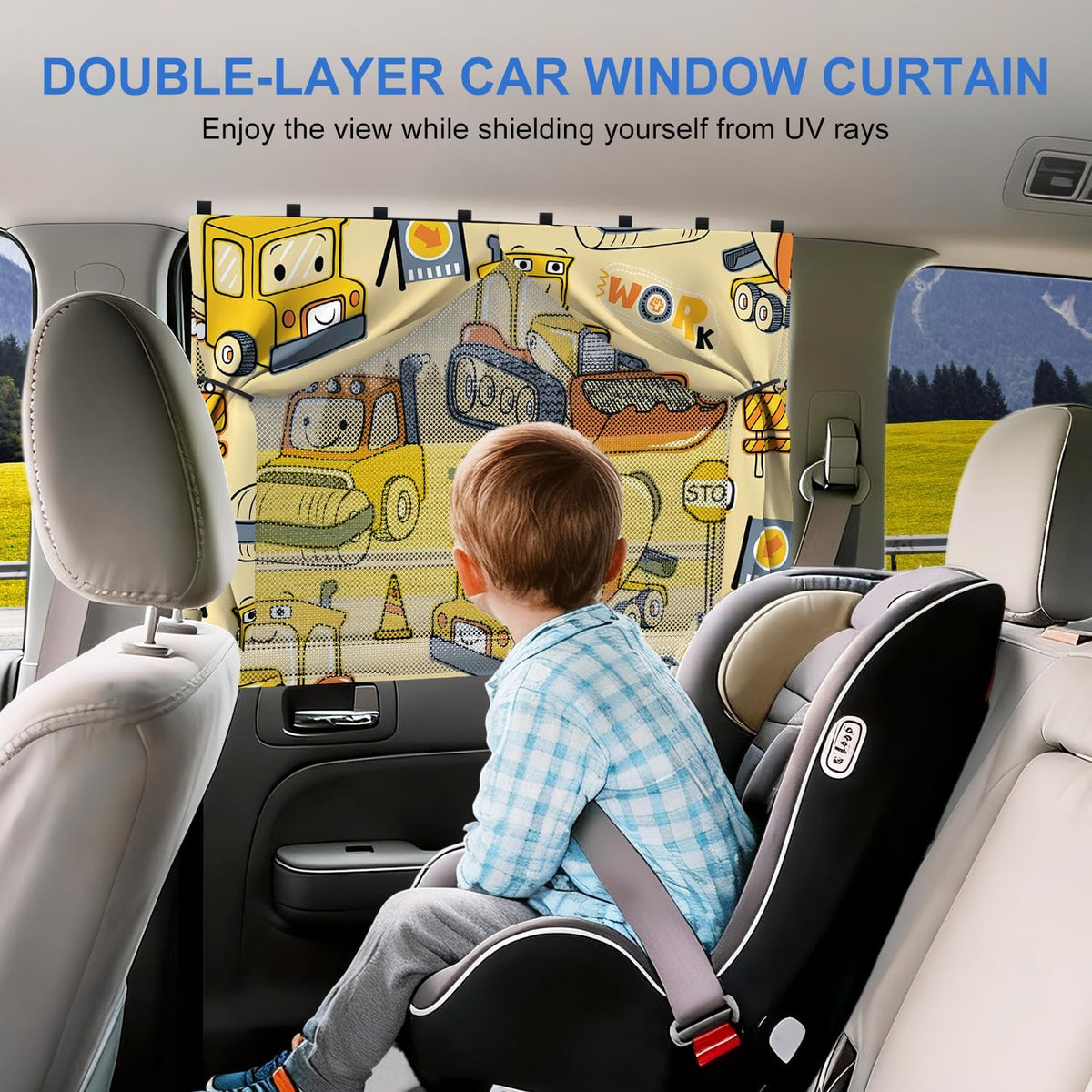 Car Window Shades, [Upgraded] 8 Strong Magnets Magnetic Side Window Sun Shade [2 Pack] - Dual Layer UV Ray Protection Car Sunshade for Baby, Kids & Pets - Universal Fit for SUV, Sedan & Trucks