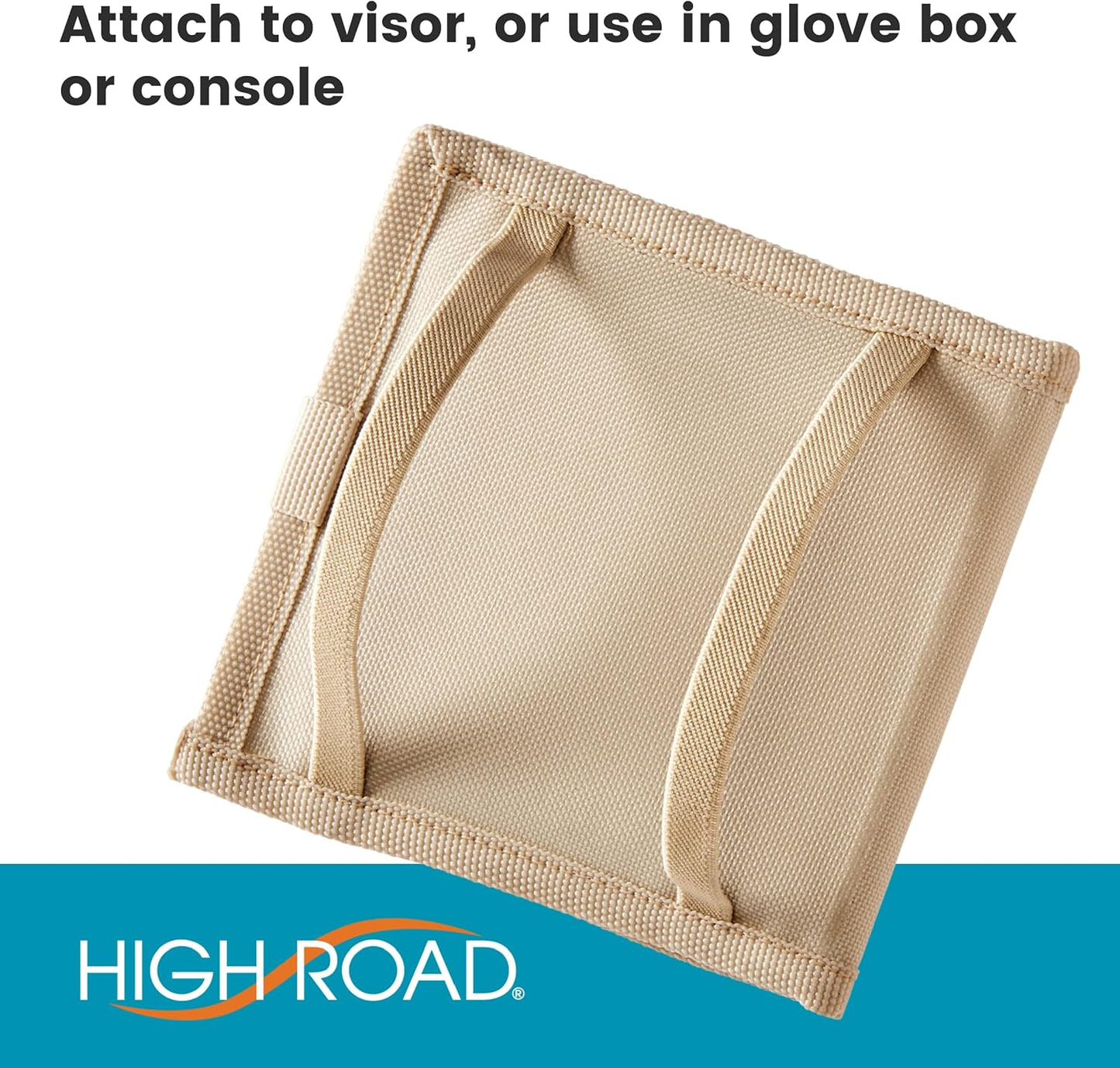 High Road Car Registration and Insurance Card Holder for Sun Visor, Glove Box or Console with 2 Clear Hidden Car Document Pockets