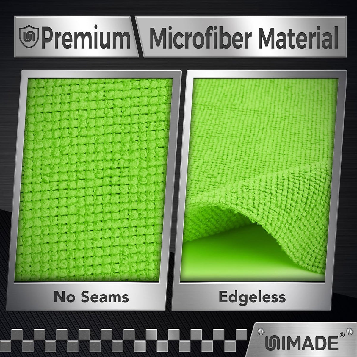 UNIMADE Microfiber Cleaning Cloth, 100 Pack Microfiber Towels for Cars Commercial Grade Work Rags Bulk Detailing Cloth for Automotive Bar Mechanic Restaurant Garage Housekeeping, 11.5"x 11.5", Grey