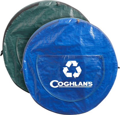 Coghlan's Deluxe Durable Pop-Up Trash Can – Collapsible Garbage Bin with Zippered Lid, Bag Clips, and Anchoring Points for Camping, Home, and Outdoor Use – 29.5 Gallon