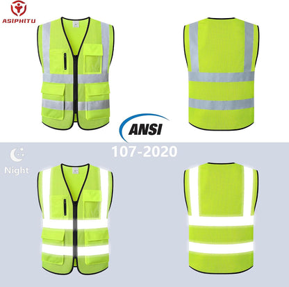 Reflective Safety Vest for Men Women Construction Vest Meet ANSI/ISEA Standard