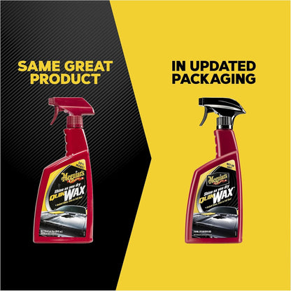 Meguiar’s Quik Wax, Spray Wax, Spray On Car Wax For Protection, Enhances Shine; Use On Exterior Paint And Clear Coat On Cars, Trucks & Suvs; Apply On Wet Or Dry Paint, Even In Direct Sunlight - 24 Oz