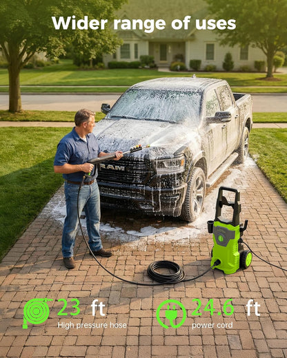 Pressure Washer, Power Washers 4800PSI 2.6GPM with 4 Quick Connect Nozzles, High Pressure Washer for Cars, Fences, Patios, Decks, Boats, Home Use