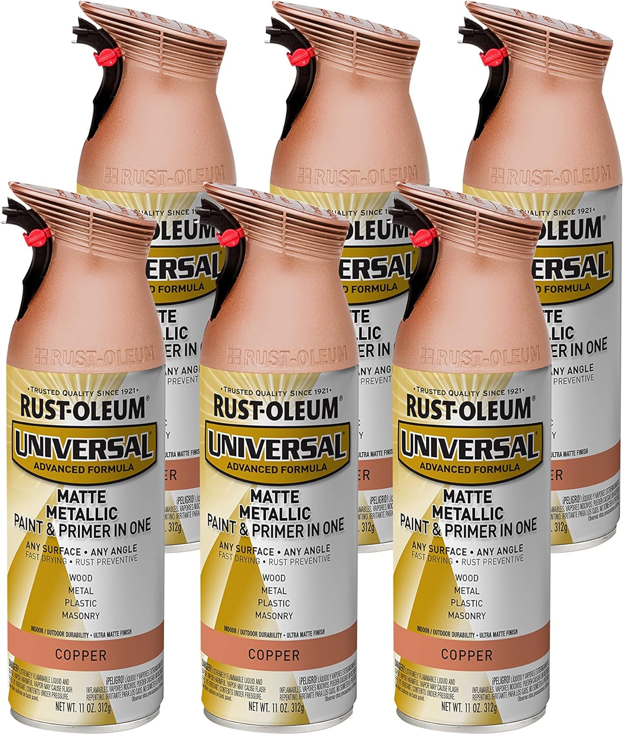 Rust-Oleum 302151 Universal All Surface Clear Topcoat Spray, 11 oz, Dead Flat Clear - Colors A