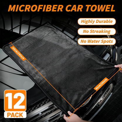 6PCS Microfiber Towels for Cars 36x25 Inch Microfiber Cleaning Cloths Bulk Soft Car Detailng Towel Cloths 450 GSM Detailing Buffing Quick Drying Towel Polishing Waxing Auto Detailing Towel Cloth