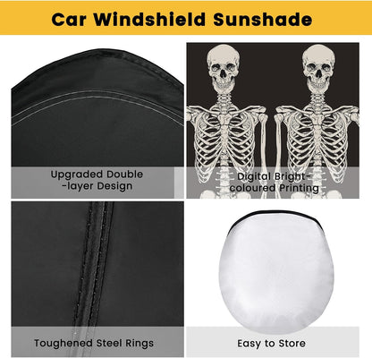 Iridescent Sun Shade for Car Windshield, Foldable Universal Car Windshield Upgrade Sunshade Enhanced UV Rays Reflective Sun Visor Shade Keeps Vehicle Cool