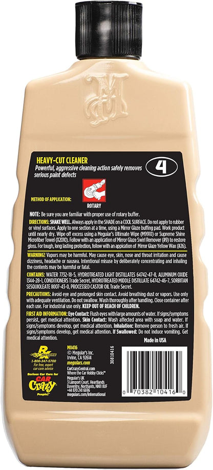 Meguiar’s Professional Swirl Remover 2.0, Polishing Compound, Car Scratch and Swirl Remover that Restores Shine and Gloss, Use On Exterior Paint and Clear Coat By Hand Or Machine - 16 Oz Bottle