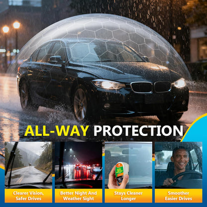 Car Water Repellent & Anti-Fog for Windshield – Advanced Hydrophobic Coating, Clear Vision, Long-Lasting Protection, Easy Apply for Cars, Trucks, SUVs
