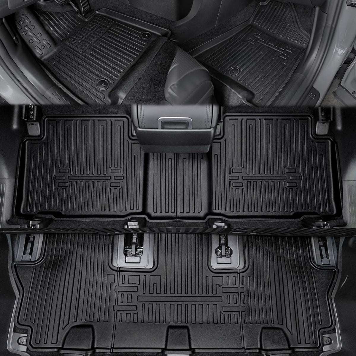 Floor Mats for Hyundai Elantra Gas 2021-2026, All Weather Floor Mats Trunk Cargo Liner and Door Sill Guards Accessories, Full Coverage Set (Not fit Hybrid Models)