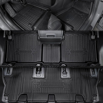 Floor Mats for Hyundai Elantra Gas 2021-2026, All Weather Floor Mats Trunk Cargo Liner and Door Sill Guards Accessories, Full Coverage Set (Not fit Hybrid Models)