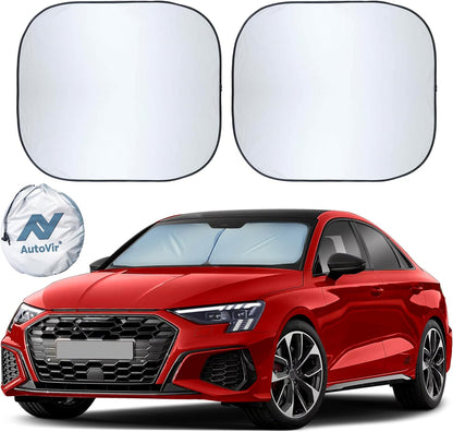 Autovir Car Windshield Sun Shade Foldable | Front Windshield Shade for Sun, Heat and UV Rays | Sunshade for Car Front Window and Interior Sun Protection | Medium (28 x 31 inches)