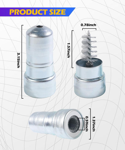 SCUARI 2PCS Battery Terminal Cleaner,Car Accessories Metal Vehicle Battery Post Cleaner Bristle Tool,Battery Terminal Cleaning Brush for Cleaning Top/Side Post and Terminal Connector,Fit for Car,SUV