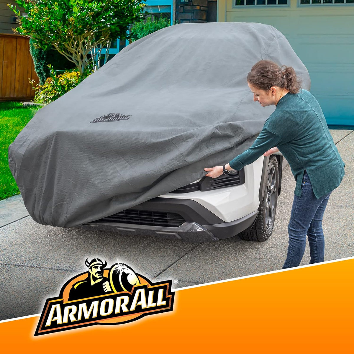 Armor All Heavy Duty Premium All-Weather SUV Car Cover by Season Guard; Max Protection from Sun Rain Wind & Snow for SUV or CUV up to 205" in Length; Indoor & Outdoor Covers; Grey