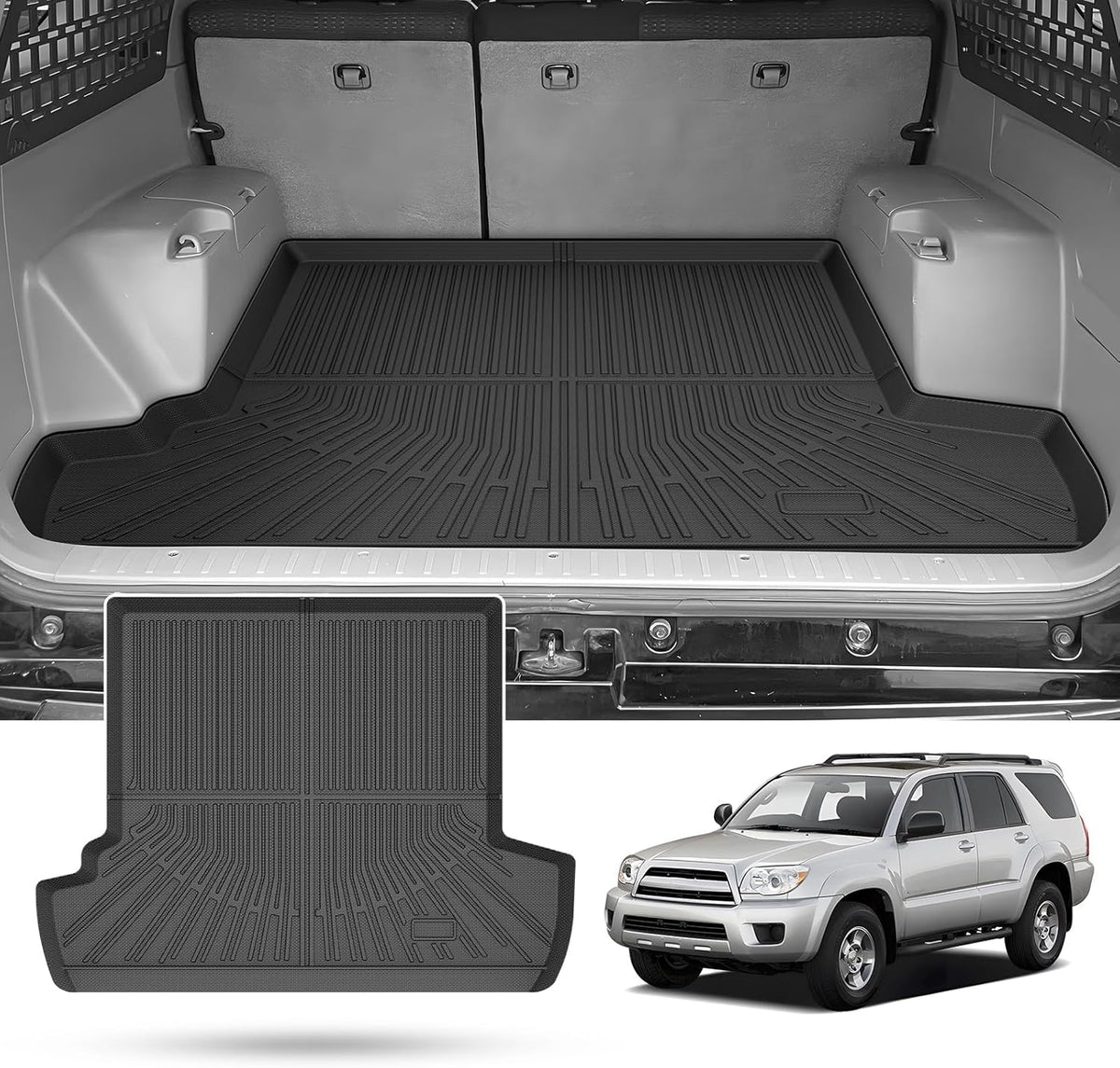 Rav4 Cargo Liner - Trunk Mat for Toyota RAV4 2019-2024 2025, All Weather Cargo Mat for rav4 Accessories, Heavy Duty (Fit for All Models)