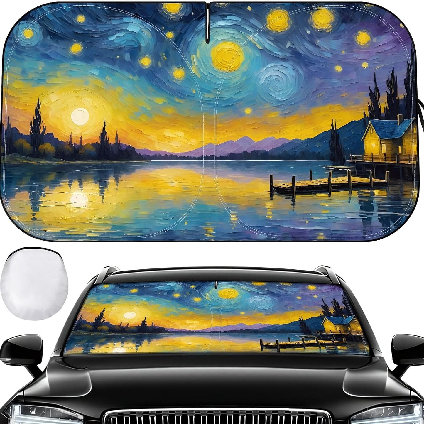 Windshield Sun Shade - Windshield Sun Shade Foldable Offers Ultimate Protection for Car Interior UV Protection Car