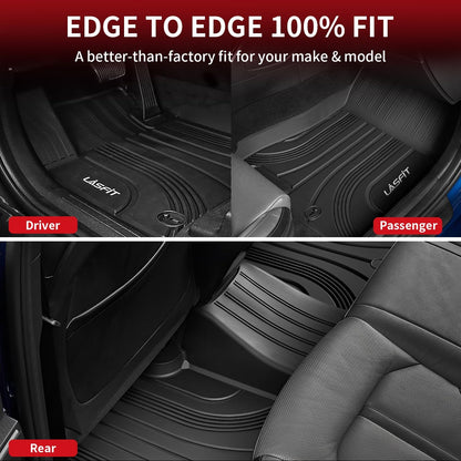 LASFIT Floor Mats Fits for Hyundai Sonata 2020-2026 (Only for FWD & Gas) & Kia K5 2021-2025 (Only for FWD) Custom Fit TPE All Weather Floor Liners Car Mats Accessories, Black