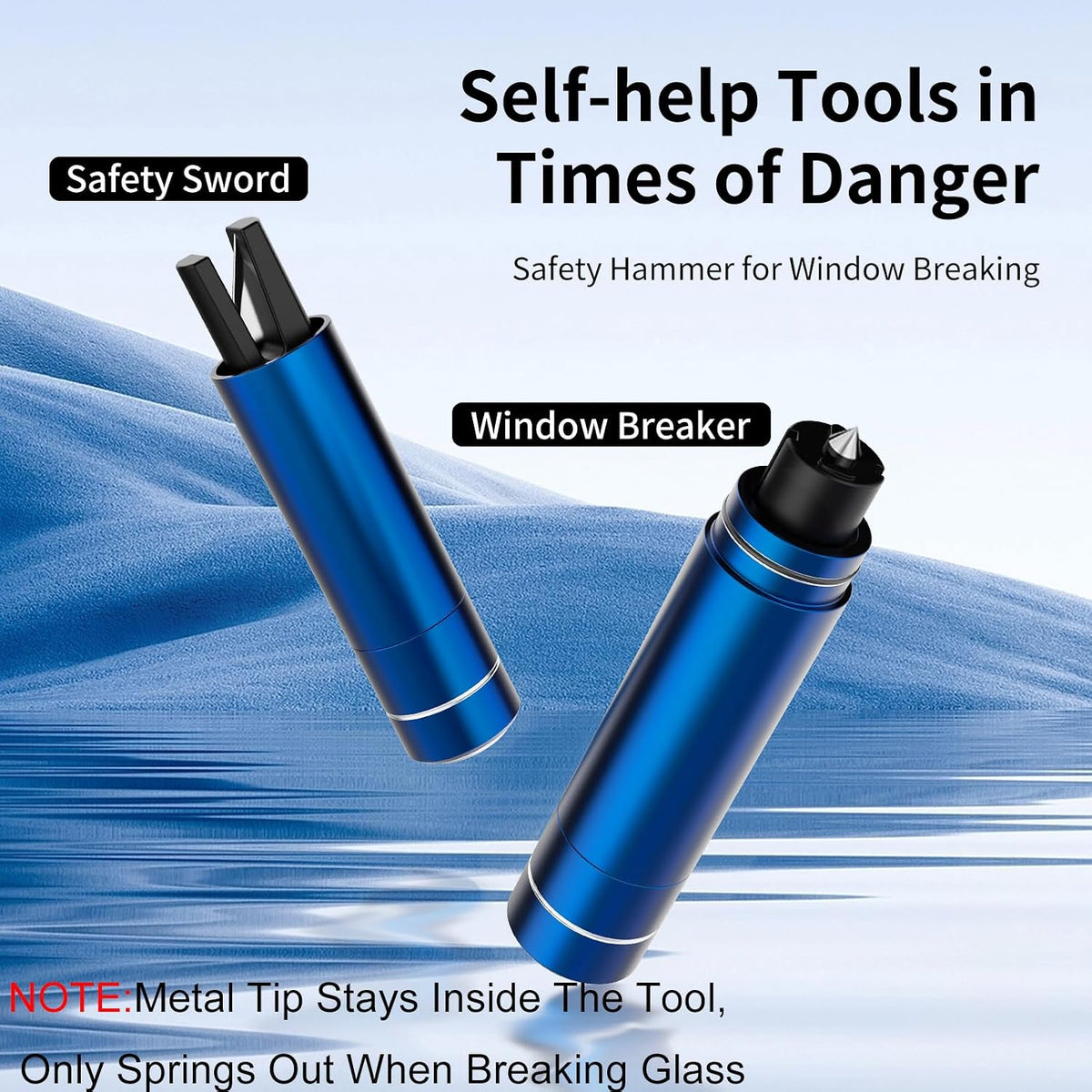 HHXS Window Breaker Seatbelt Cutter,Upgraded Safe Hammer Glass Breaker Under Water,Car Safety Hammer Emergency Escape Tool Safehammer for New Cars Home-(2 Pcs Red)