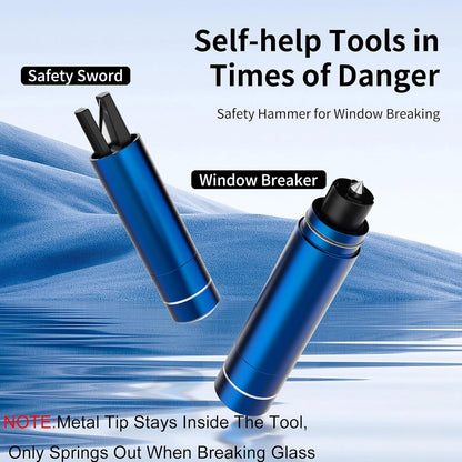 HHXS Window Breaker Seatbelt Cutter,Upgraded Safe Hammer Glass Breaker Under Water,Car Safety Hammer Emergency Escape Tool Safehammer for New Cars Home-(2 Pcs Red)