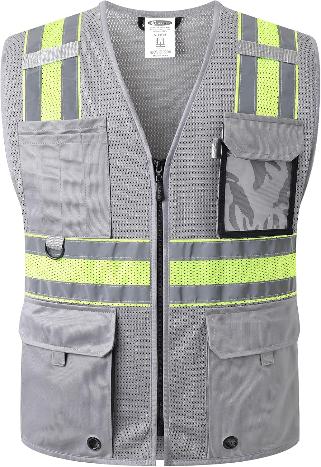 JKSafety Safety Vest for Men Women Hi Vis Relfective Vest with Pockets High Visibility Meet ANSI Standard