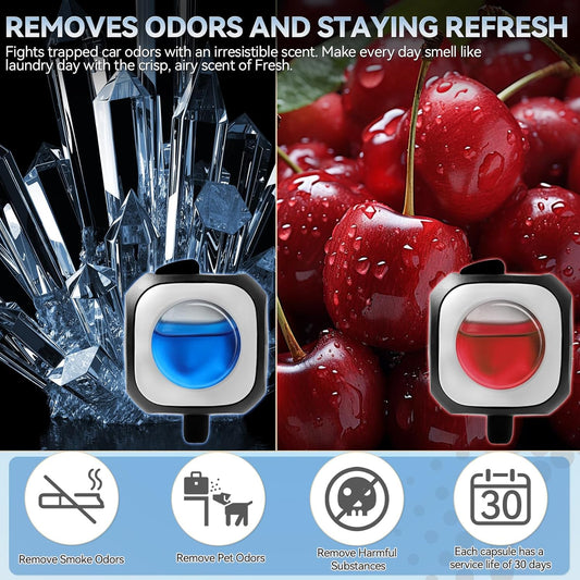 Car Air Freshener Vent Clip 6 Pack 4ml Each Up to 180 Days Long Lasting Scent Odor Eliminator for Women Men(Ocean Breeze)