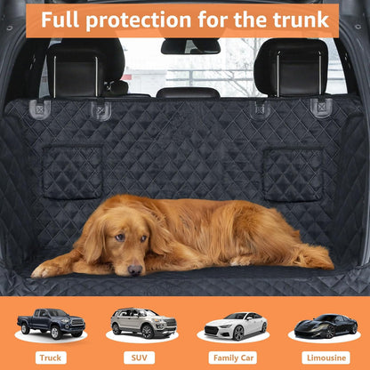 PETICON SUV Cargo Liner for Dogs, Waterproof Trunk Cover for SUVs with Bumper Flap Protector, Scratchproof Durable 600D Oxford Fabric, Non-Slip, Machine Washable