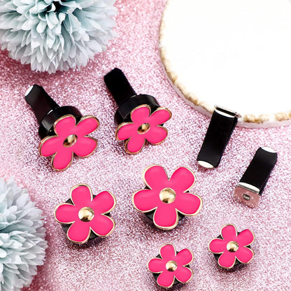 Frienda 6 Pcs Daisy Flower Air Vent Clip Accessories Air Conditioning Outlet Clip Car Air Freshener Dashboard Accessories Charm Car Inter Decor(3 cm, 3.3 cm,White)
