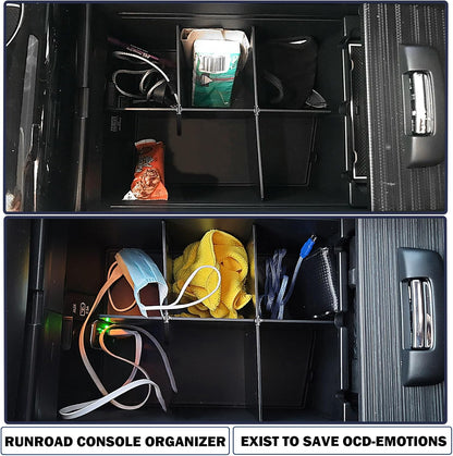 RUNROAD Center Console Organizer for Honda Pilot (2016-2022)/ Ridgeline (2017-2023)/ Passport (2019-2023) Accessories, Armrest Box Insert Dividers