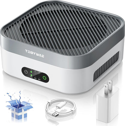 Air Purifiers for Home 600 Sq.Ft, TDBYWAE H13 True HEPA Air Purifier with USB Cable for Pets Dust Dander Pollen Odor Smoke, Small Portable Air Purifier for Bedroom Office Desktop Car RV