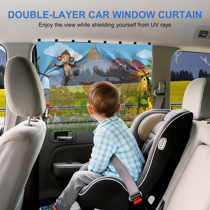 Car Window Shades, [Upgraded] 8 Strong Magnets Magnetic Side Window Sun Shade [2 Pack] - Dual Layer UV Ray Protection Car Sunshade for Baby, Kids & Pets - Universal Fit for SUV, Sedan & Trucks