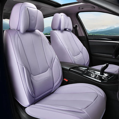 Coverado Seat Covers Full Set, Black Seat Covers for Cars 5 Seats, Car Seat Protector, Waterproof Nappa Leather Car Seat Cushion, Front and Rear Car Seat Cover Fit for Most Sedans SUV Pick-up Truck - Colors B