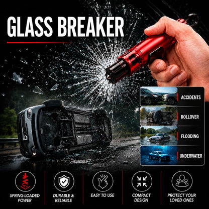PNRNYC 3 Pack 2026 Upgraded Car Emergency Escape Tool – Window Breaker & Seatbelt Cutter, Spring-Loaded Glass Breaker for Instant Escape from Car Accident, Fire, Flood & Rollover Survival Kit