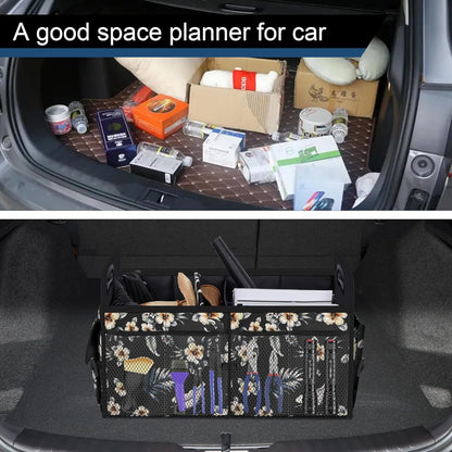 Femuar Car Trunk Organizer with Large Capacity Waterproof Car Accessories for Women & Men, Collapsible Trunk Organizer for Suv/Jeep/Sedan,Tools (Black, Standard)