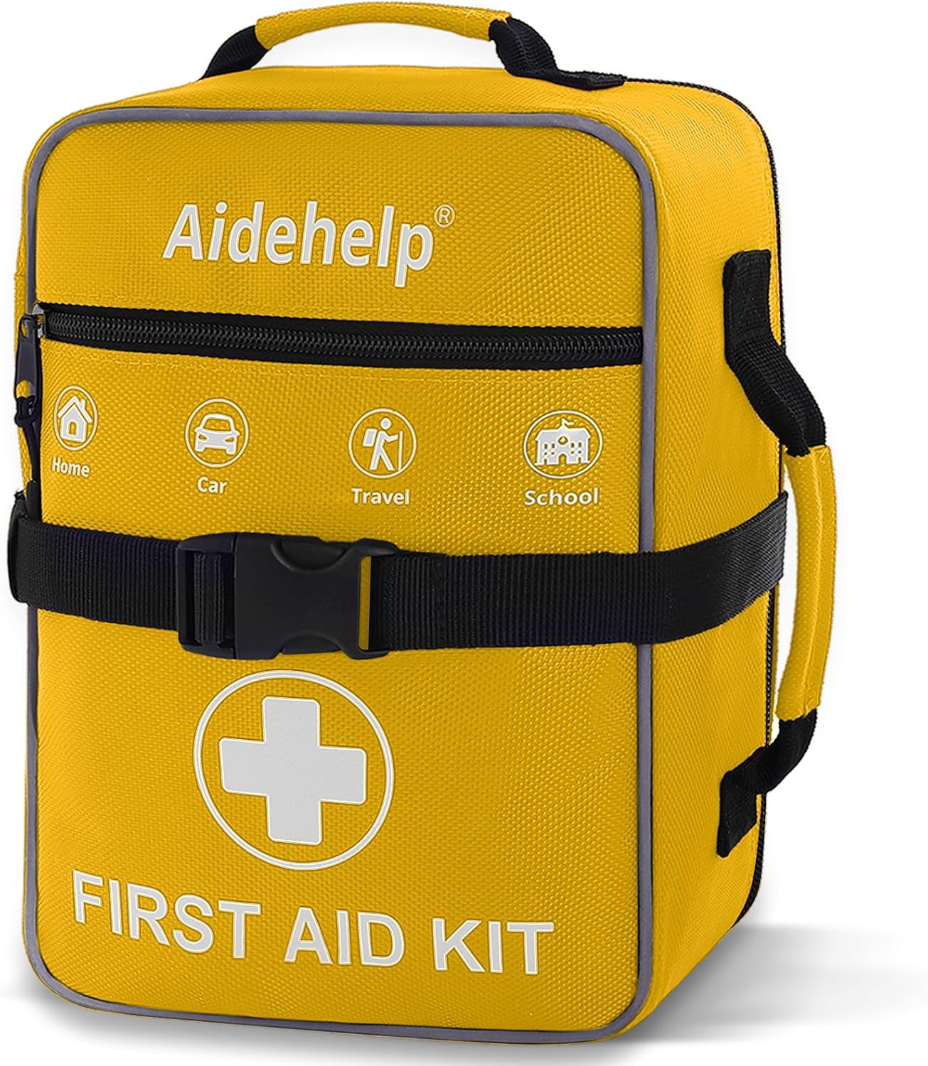 520 Pieces Premium First Aid Kit - Large Emergency Medical Kit for Survival, Car, Home, Travel, Camping, Backpack, Hiking, School (Red)