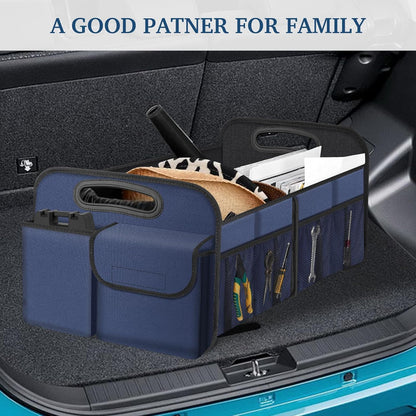 Femuar Car Trunk Organizer with Large Capacity Waterproof Car Accessories for Women & Men, Collapsible Trunk Organizer for Suv/Jeep/Sedan,Tools (Black, Standard)