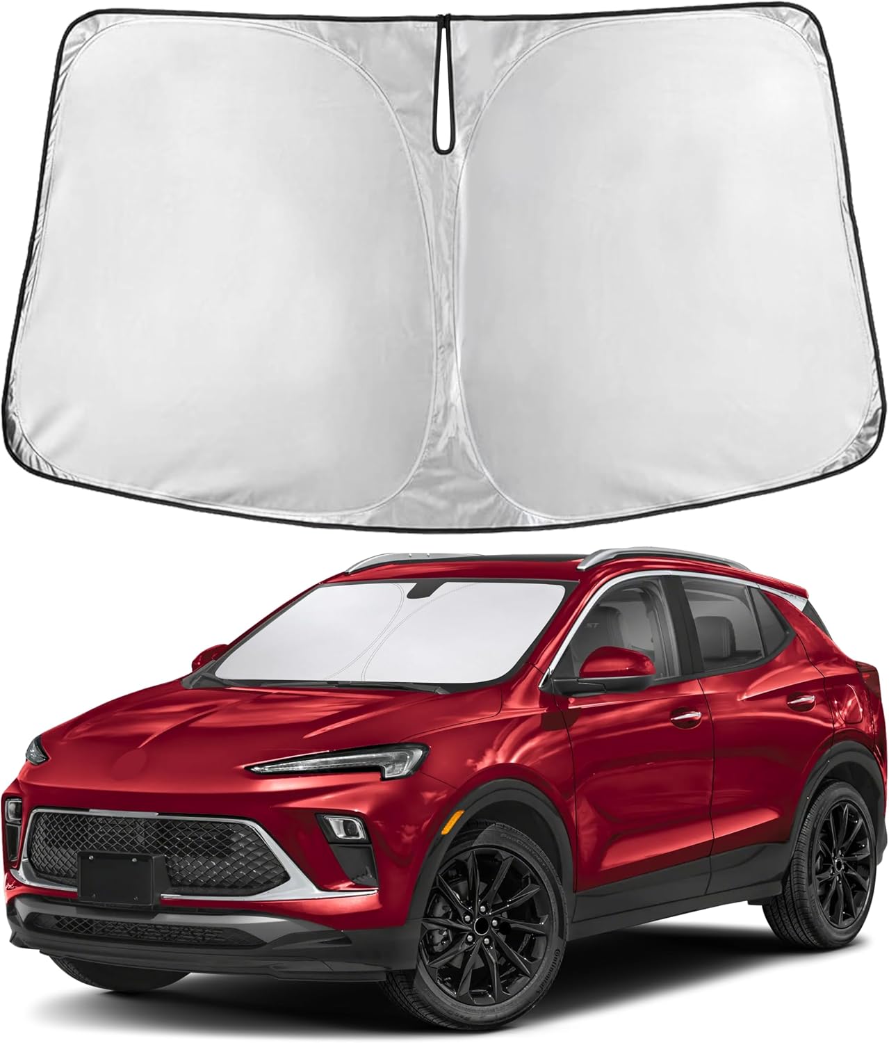 EcoNour Car Windshield Sun Shade | 2025 Upgraded Innovative No-Light-Pass Technology for Maximum Coverage | Foldable Sun Shade Keeps Your Vehicle Cool | Must-Have Car Accessories | Small (59" x 29") - Colors N