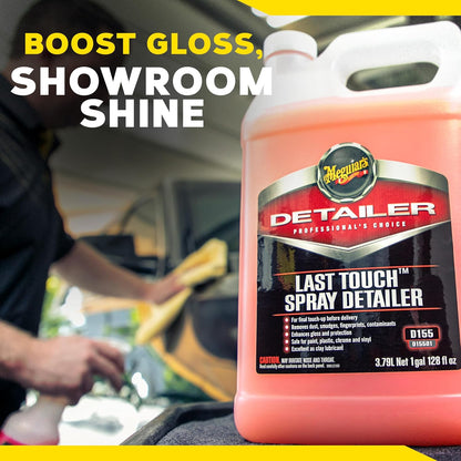 Meguiar's D15501 Last Touch Spray Detailer, Great for Use as Clay Lubricant, creates a Showroom Shine, Removes Dust, Smudges, Fingerprints and More, Versatile Use and Enhances Protection, 1 Gallon